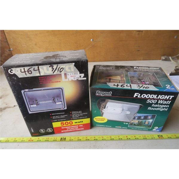 2 500W Halogen Outdoor Fixtures