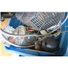 Image 4 : Rubbermaid Tote of Electrical, Trailer Lights, and Misc, Items