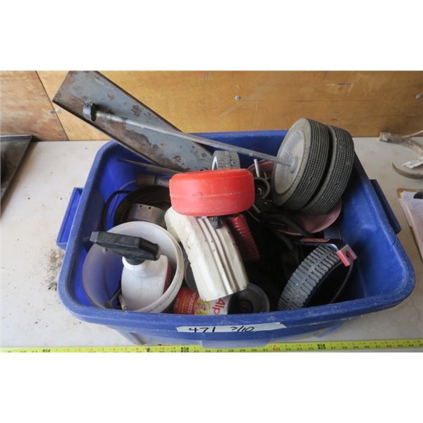 Rubbermaid of Misc. Wheels for Carts/BBQs, Skill Saw, and Other Items