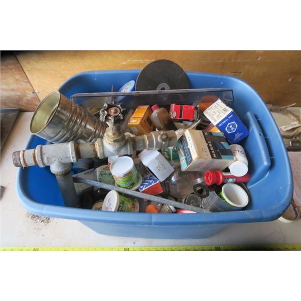 Rubbermaid of Misc. Shop Supplies, Sorted Screws Etc.