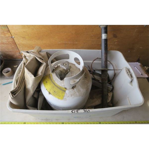 Large Tote w/ Propane Tank (Not Empty) Zippered Tarp