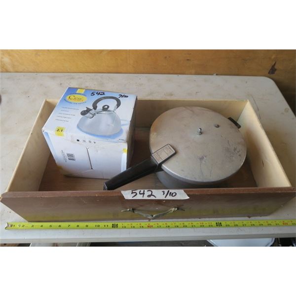 Pressure Cooker & Stainless Whistling Tea Kettle