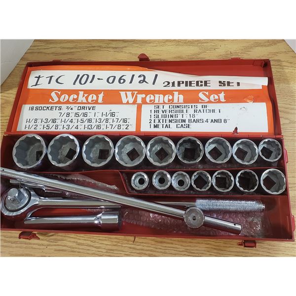 3/4" drive socket set with original tool case