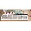 Image 2 : misc lot Exit sign matching license plate pair , vent cover, plumbers snake