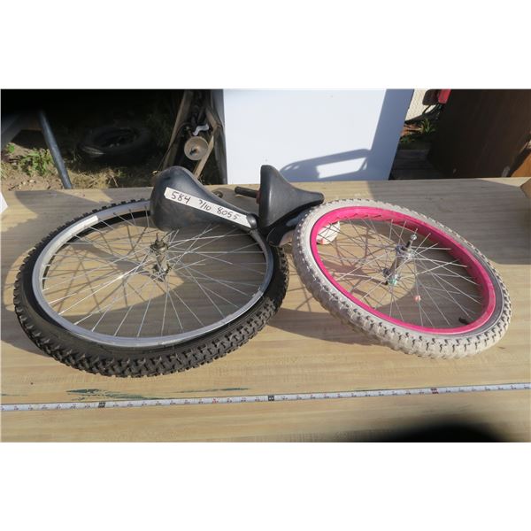 Bike Parts Lot 2 Tires 3 Seats