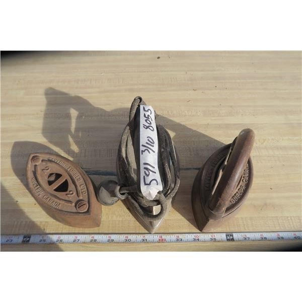Lot of Antique Irons, 1 Electric