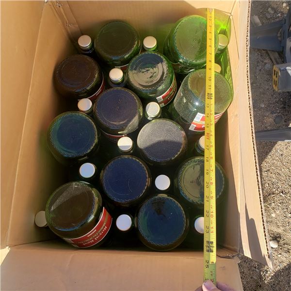 Large Box of Altar Wine Bottles