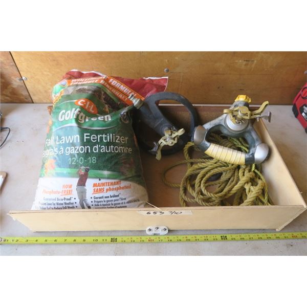 Fertilizer, Sprinklers and Rope