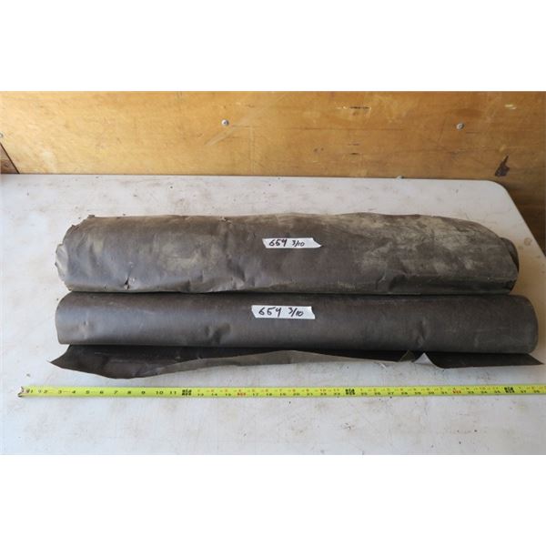 2 Partial Rolls of Black Roofing Material