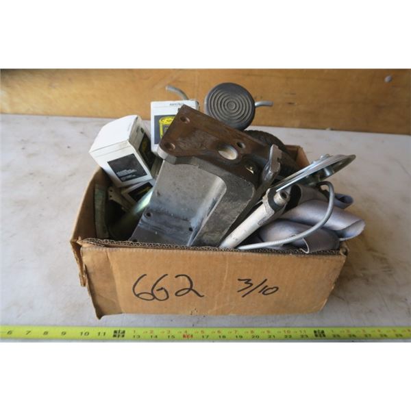 Box of Misc. Items Including John Deere Filters