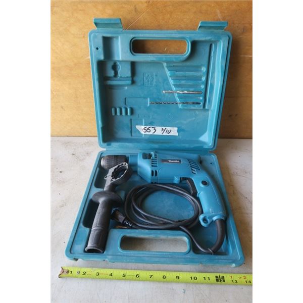 Makita Hammer Drill in Case w/ Bits