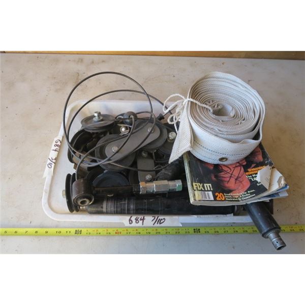 Tray of Pulleys and other Misc. Items