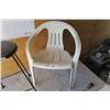Image 2 : Plastic Lawn Chair & Metal Stool