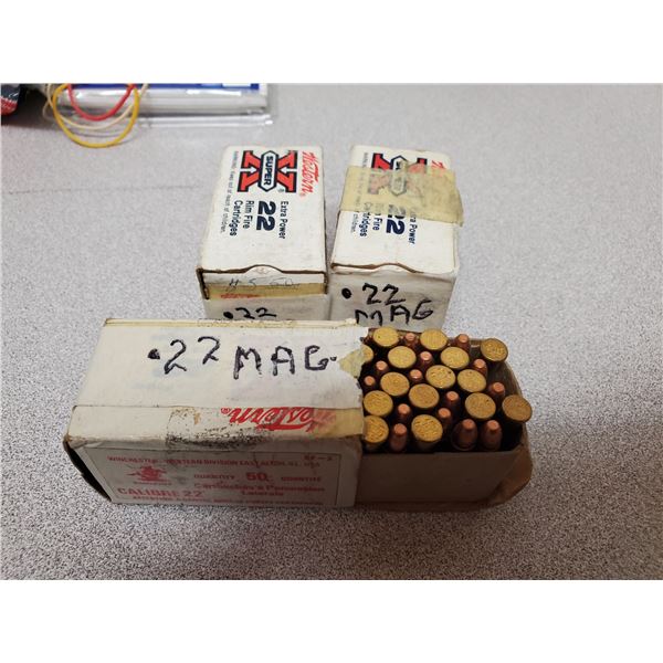 3 boxes of .22 mag ammunition *NO SHIPPING* *PAL REQUIRED*