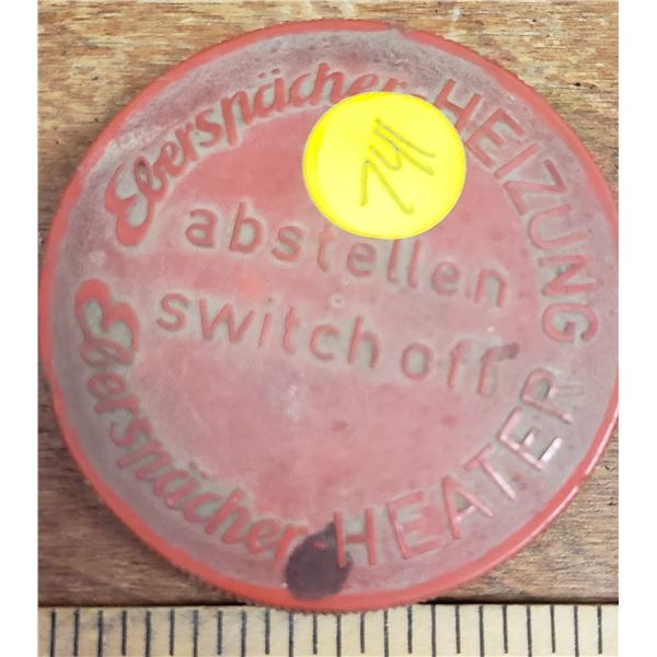 Ebersnacher VW gas heater switch original Ebersnacher Heizung