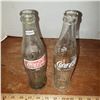 Image 2 : two coca cola glass bottles