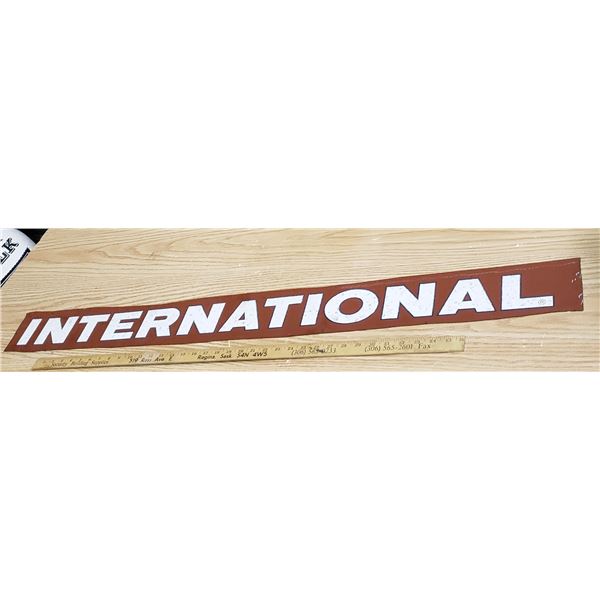 large original International side emblem cut out original