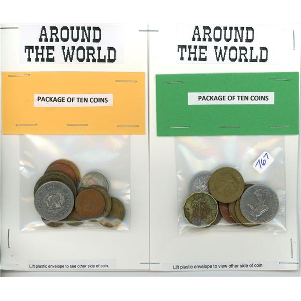 20 coins from around the world lot of coins international