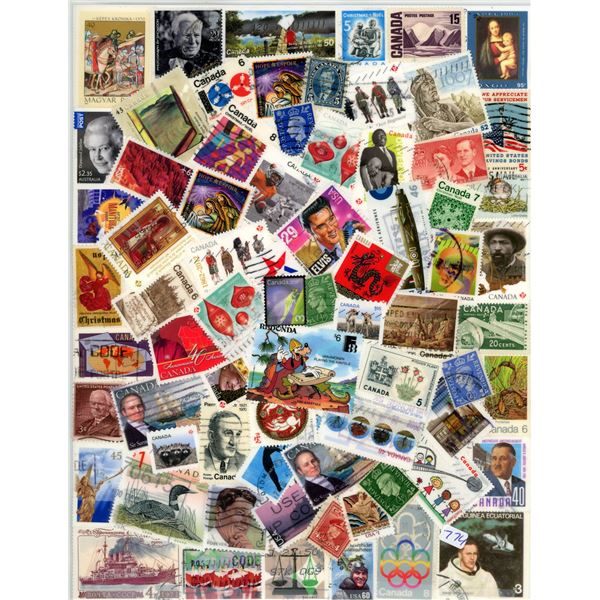 Stamp collage laminated ready to frame