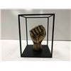 Image 1 : Metal fist decorative art sculpture approx. 10in tall x 7in wide