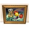 Image 1 : Frank Molnar oil on board framed still-life fruit painting 1999 - approx. 20in x 16in (63)