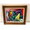 Image 1 : Frank Molnar oil on board framed still-life vegetable painting 2006 - approx. 18in x 15in (42)
