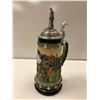 Image 1 : Handmade/ hand painted limited edition #683/1500 golf motif beer stein Made in Germany
