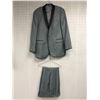 Image 2 : Renoir men's grey w/ black trim 2pc. suit size L 44/38