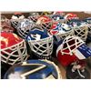 Image 2 : Box of NHL collectible small team goalie helmets