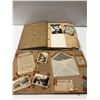 Image 2 : Two antique scrap books full of assorted nostalgic papers - postcards/ photographs/ letters/ tickets