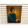 Image 1 : Frank Molnar Canadian (1936-2020) - Framed oil on canvas painting 1963 - woman in blue blouse - appr