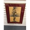 Image 1 : Frank Molnar Canadian (1936-2020) - Framed nude charcoal pencil sketch drawing 1998 - pregnant woman