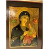 Image 2 : Framed oil on board painting unsigned - religious motif approx. 15in x 18in (247)