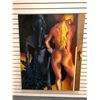 Image 1 : Frank Molnar Canadian (1936-2020) - nude oil on canvas painting 1989 - woman w/ mythical beast appro
