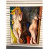 Image 1 : Frank Molnar Canadian (1936-2020) - nude oil on canvas painting 1992 - 2 women w/ mythical beast app