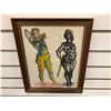 Image 1 : Frank Molnar Canadian (1936-2020) - framed nude sketch Art School 1960 - approx. 9in x 11in (239)