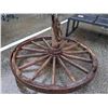 Image 2 : Antique wooden wagon wheel approx. 4 1/2ft diameter