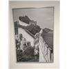 Image 1 : Large Great Wall of China framed black & white print on board - approx. 55 1/2in x 39 1/2in