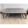 Image 1 : Two tone grey metal & wood coffee table