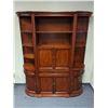 Image 1 : Three pc. wooden wall display cabinet set - approx. 6ft 6in tall x 5ft 4in wide x 1 1/2ft deep