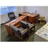 Image 1 : Office contents - desk/ office chairs/ client chairs/ lateral filing cabinet etc.