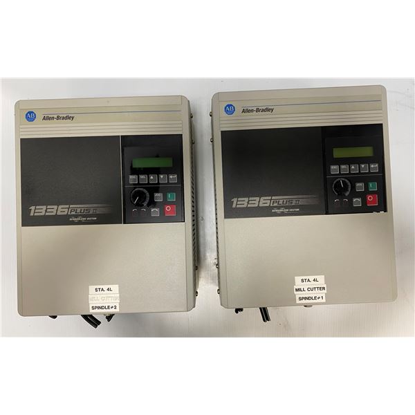 (2) Allen Bradley 1336 Plus II Sensorless Vector Drives