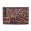 Image 1 : Coach Purple Ocelot Leather Zipper Pouch