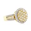 Image 1 : 2.26 ctw Diamond Ring - 18KT Yellow With Rhodium Plating Gold