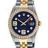 Image 1 : Rolex Men's Two Tone Blue Diamond Datejust Wristwatch