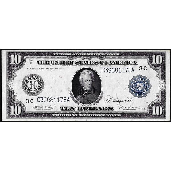 1914 $10 Federal Reserve Note Philadelphia