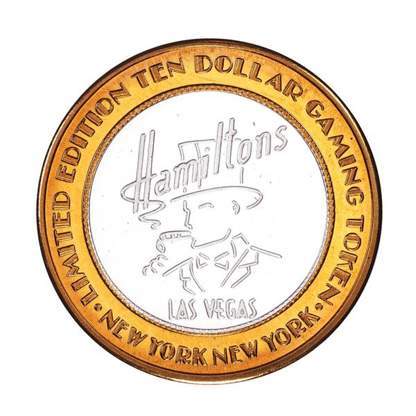 .999 Fine Silver New York New York Las Vegas, Nevada $10 Limited Edition Gaming Token