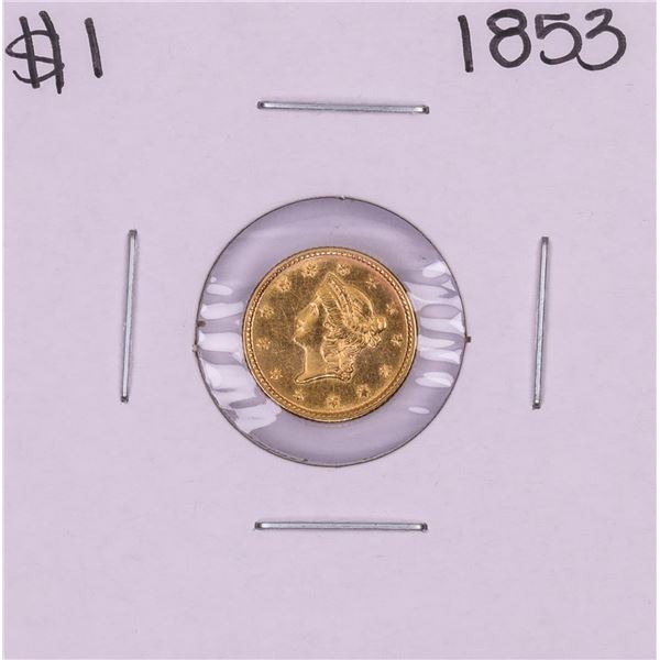 1853 $1 Liberty Head Gold Dollar Coin