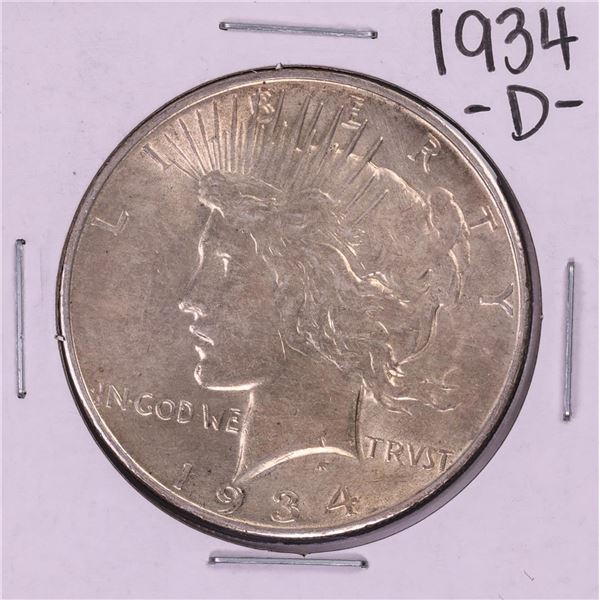 1934-D $1 Peace Silver Dollar Coin