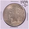 Image 1 : 1934-D $1 Peace Silver Dollar Coin